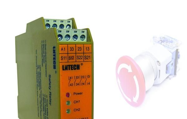 安全继电器SR4P2A1B22，急停开关，安全门