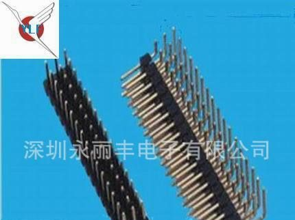 2.54mm 塑高2.54 三排 单塑 排针，90/180度 DIP