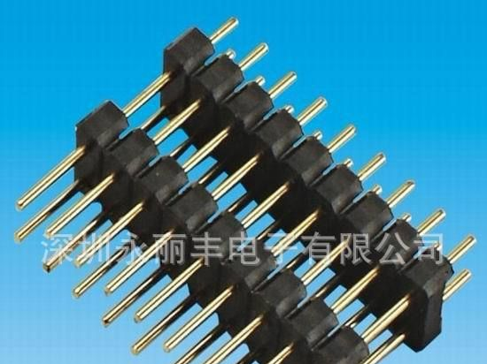 (厂家直销)2.54mm 双排 圆针排针，高品质 圆孔排针