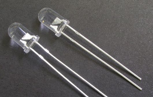 LED5MM超高亮圆头有边白发黄发光二极管