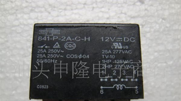 841-P-2A-C-H 24VDC(松川）6脚位二手继电器