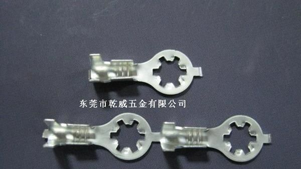 供应0.8厚梅花型端子 4.3高脚梅花端子（太阳齿端子） 接地端子