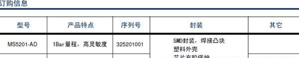 美国MEAS MS5201-XD低功耗气体压力传感器/医疗设备压力测量