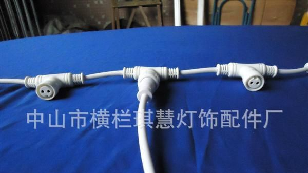 生产与销售母头直径19mmT型三通LED防水接头连接器