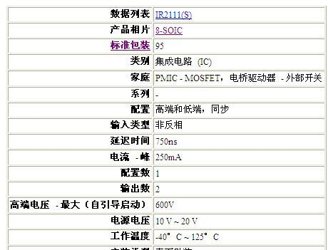 IR2111S全新进口原装