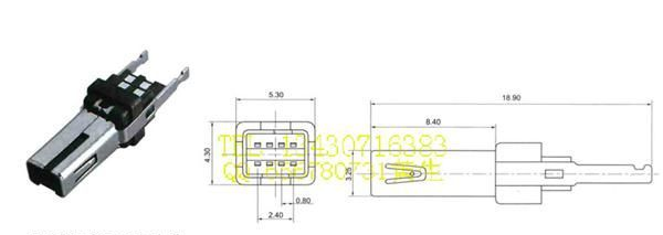 供应 迷你USB连接器，MINIUSB8P公焊线式方口迷你8P插头