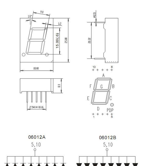 0.6英寸数码管  led数码屏 led彩屏 深圳led数码管 8寸数码管
