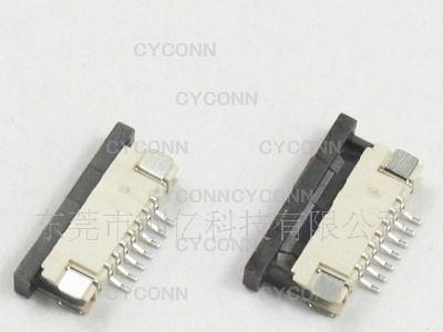 FPC1.0 mm 7pin FPC连接器 FFC排线座