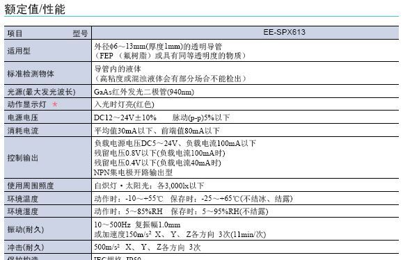 OMRON欧姆龙液位传感器E-SPX613 10M 5M 3M 2M 1M