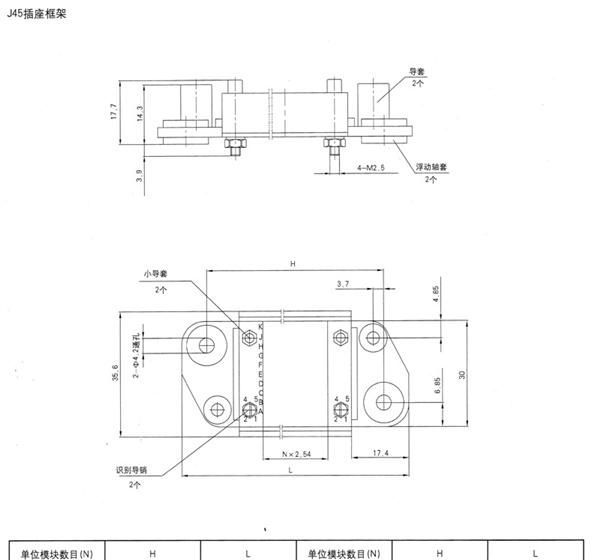 供应J45D系列矩形电连接器