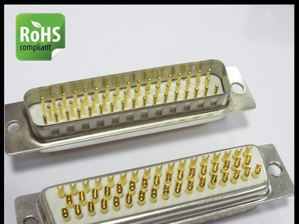 D-SUB连接器，D-SUB电缆插头,D-SUB DB50P全金焊线公头连接器