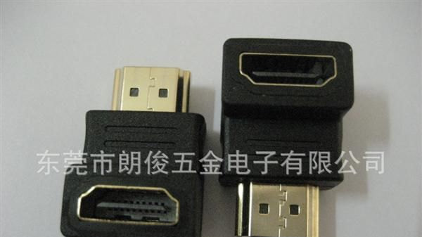 90度转接头/HDMI公对母/黑色镀金HDMI转接头
