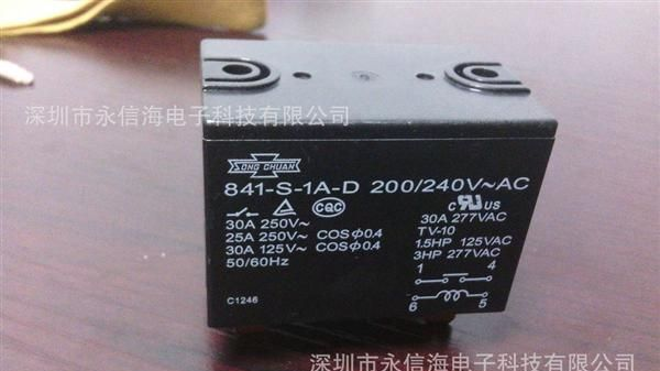 台湾松川841-S-1A-D-200-240VAC原装功率继电器面议为准
