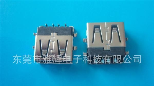 USB AF 90度 沉板连接器    USB 2.0插头/端子/插座