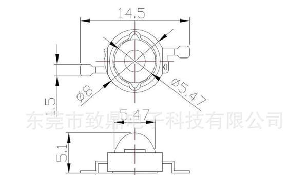 （货到付款）1w大功率白光晶元芯片 铜脚 MODING 可过峰波焊