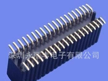 1.27X2.54mm 塑高4.6 双排贴片排母（带固定柱）