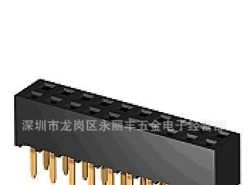 【深圳永丽丰】2.54mm 塑高7.1 2X10P 直插排母，端子镀金3U