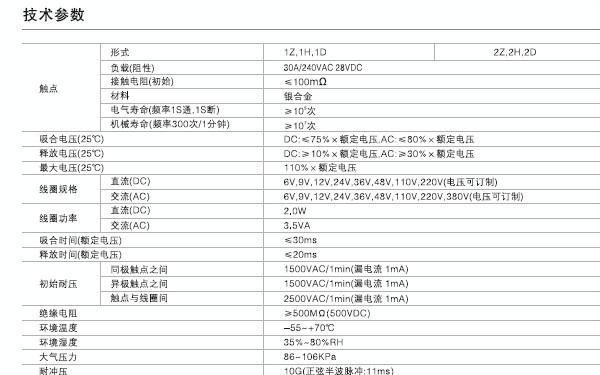 供应超高性价比JQX-30F 2组转换大功率继电器