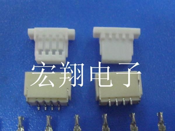 1.0-4P卧贴，1.0-4AW贴片针座,胶壳,端子,1.0mm贴片连接器,接插件