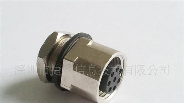 m12电连接器 led电连接器 ip68电连接器 8芯电连接器