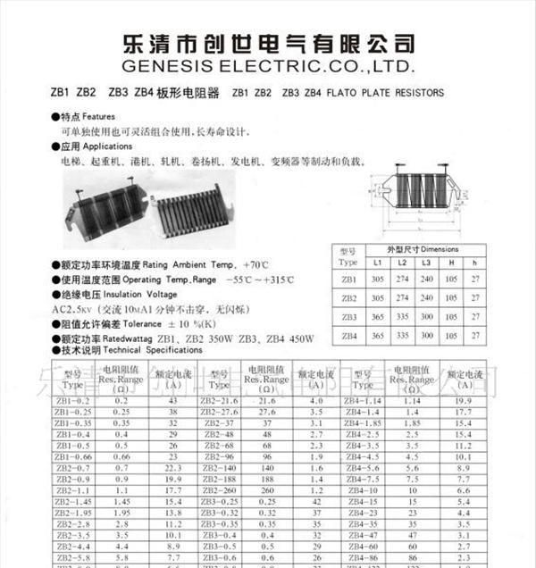 板式板型电阻器ZB2-14欧 （生产厂家） 现货 无感定做