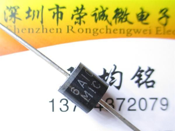 整流二极管 6A10 6A/1000V二极管 特价MIC