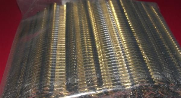 2.54mm间距单排直针、插针、排针、单排针 1*40PIN 环保镀金铜针