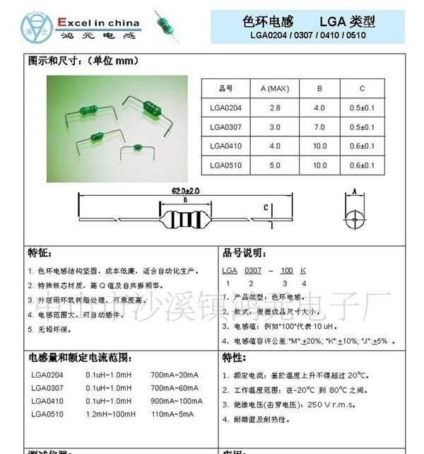 生产厂家供应各式固定电感