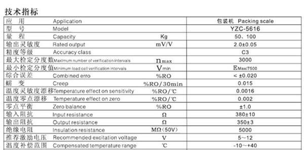 厂家直销：YZC5616 称重传感器 水泥包装机专用 量程：0-200kg
