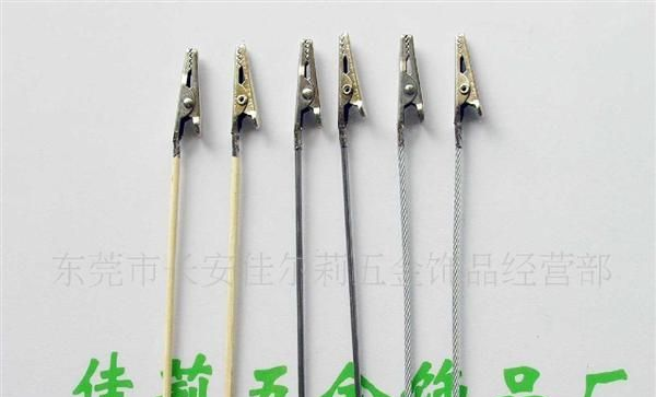 厂家供应鳄鱼夹钢丝绳锷鱼夹，弹簧钢丝绳