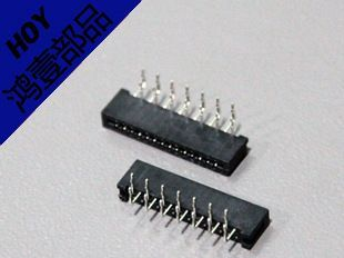 厂家供应1.0-20pin连接器 双排直插式单面接FPC连接器