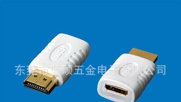 HDMI m TO MINI HDMI f白色，HDMI高清五金连接器，HDMI转接头