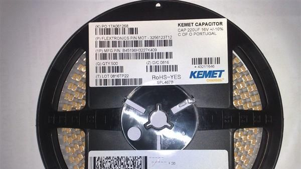 KEMET贴片钽电容16V 220UF B45196H3227K409