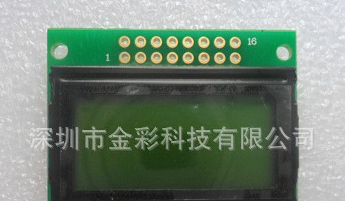 LCD0802C 黄绿屏不带背光 小尺寸 5V
