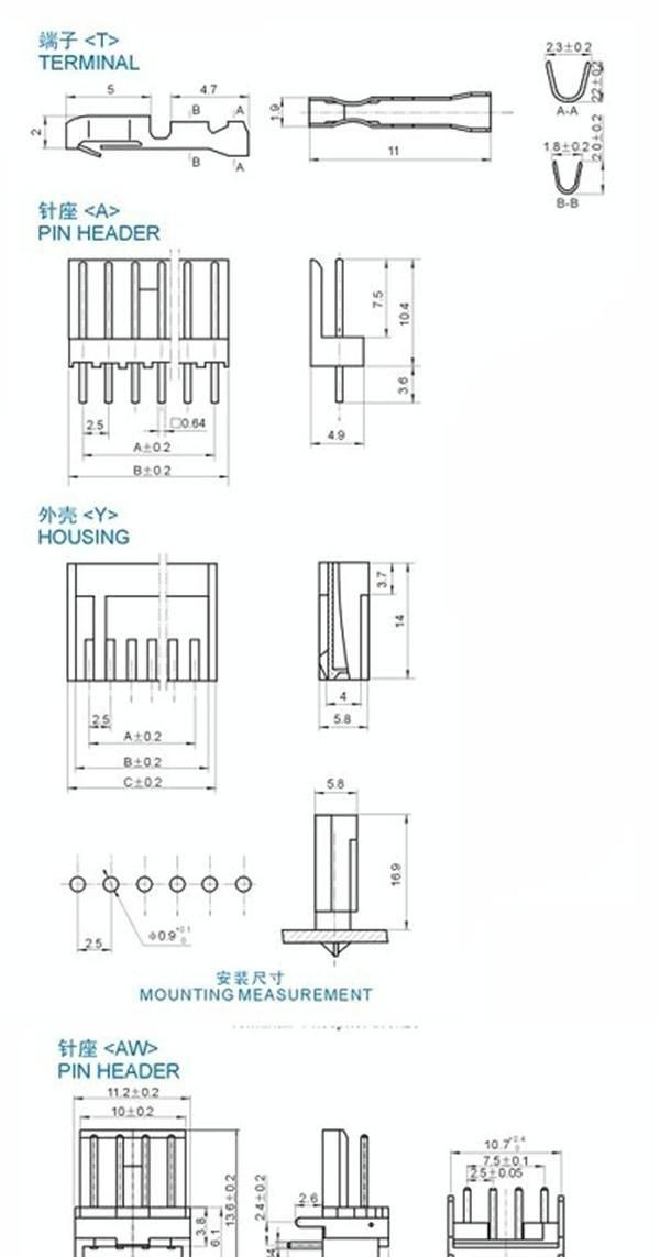 供应小四P2544间距条形连接器（图）