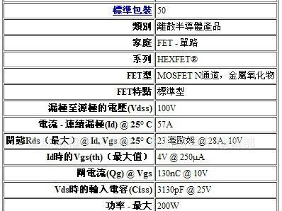 【华强实体店供应】原装IR场效应管 IRF3710PBF/IRF3710