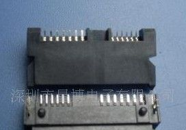 SATA 7+6Pin H=4.5 L型鱼叉 SMT 板上型 母座