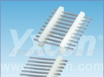 3.96mm排针 单排 180度 单塑/多塑 白胶