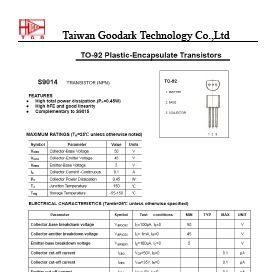 特价供应进口 TGD  三极管S9014 to-92