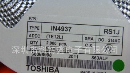 供应1N4937   RS1J TOS二极管