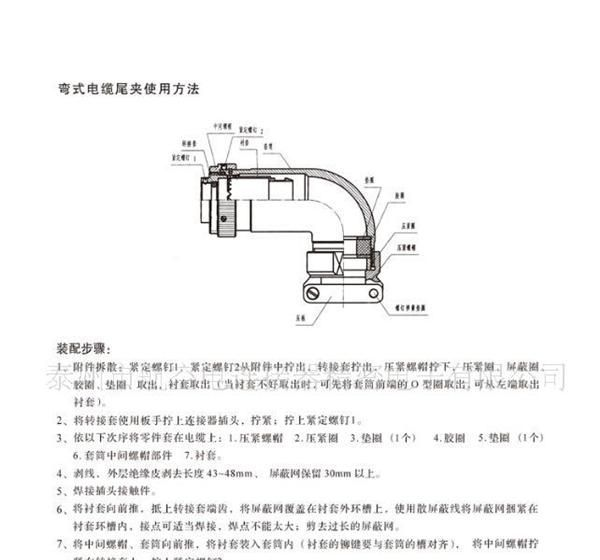 供应YM型电连接器各种尾部附件