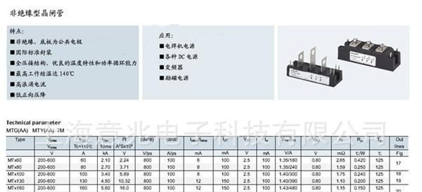 提供高质量品质非绝缘型晶闸管