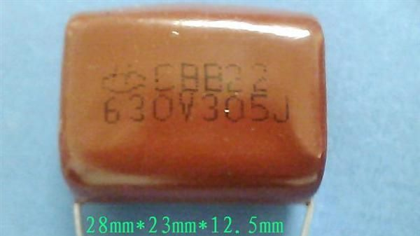 厂家供应金属化聚丙烯薄膜CBB22 630V305J电容器