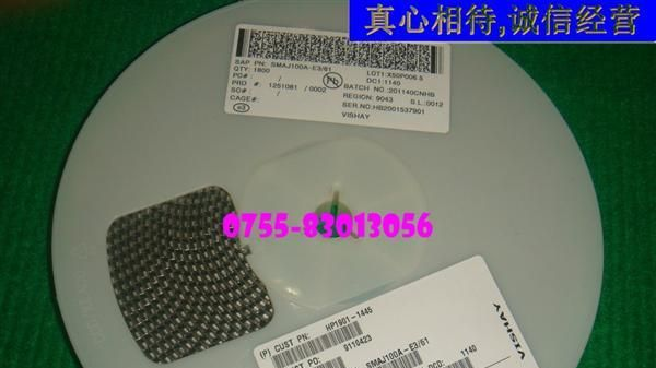 单向 TVS 瞬变抑制二极管 SMAJ100A-E3/61/SMAJ100A