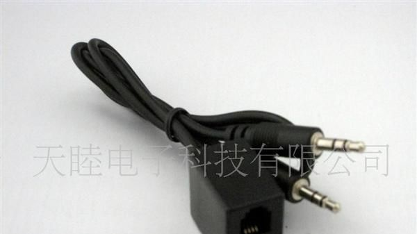 供应US电话插座转3.5立体音频插头(图)