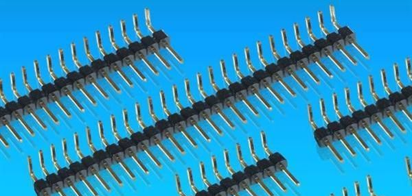 供应  2.54mm 弯脚 单排 单塑排针 USB插座