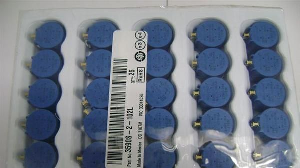 3590S-2-103L 10K 直插电位器 多圈线绕  美国bourns 100%