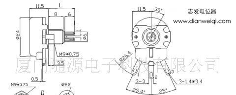 供应精密单圈线绕电位器WX24