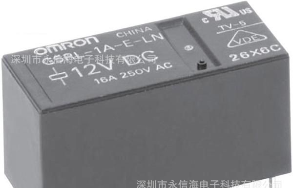 G5RL-1A-E 欧姆龙功率继电器外形小巧 (15.7 mm)，高容量 (16 A)