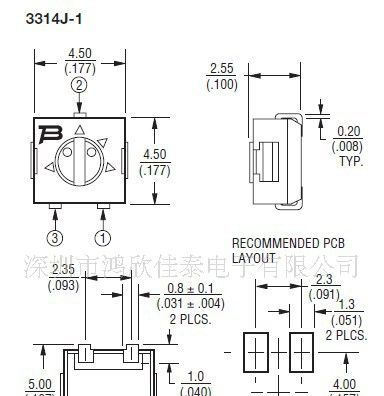 供应3314单圈电位器玻璃釉可调电阻